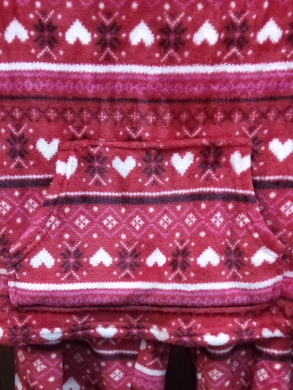 Cozy Red Heart Fleece Pajama Set - Picture 4 of 12